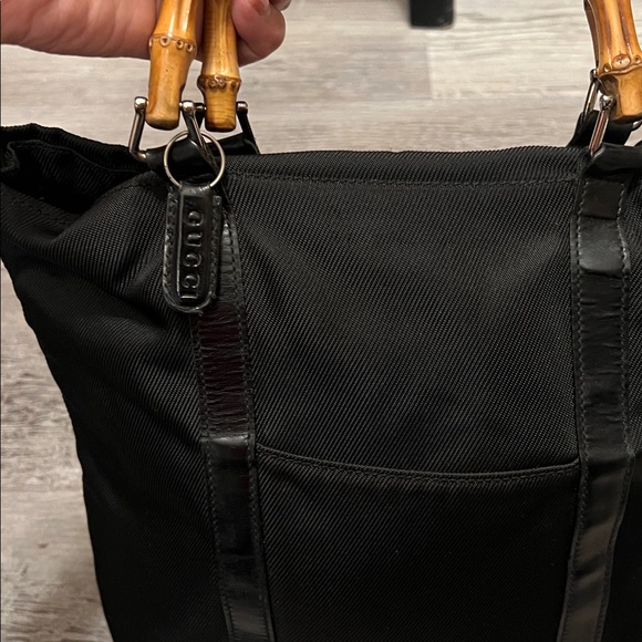 Authentic pre loved Gucci tote nylon with bottom leather - Picture 8 of 14